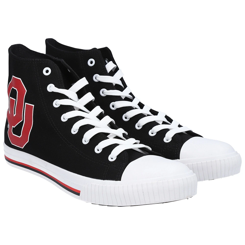 FOCO Oklahoma Sooners Big Logo Chaussures montantes en toile pour hommes