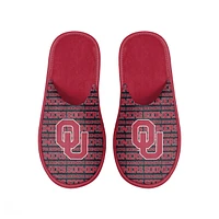 Chaussons FOCO Oklahoma Sooners Scuff Logo pour hommes