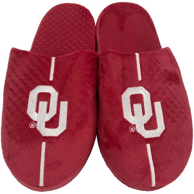 Chaussons d'équipe rayés FOCO Oklahoma Sooners pour hommes