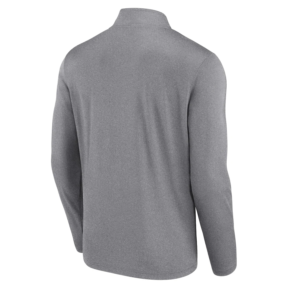 Pull à glissière quart de tour Heather Gray Oklahoma Sooners pour hommes