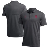 Men's Jordan Brand Anthracite Oklahoma Sooners 2022 Coaches Performance Polo