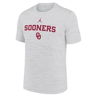 Men's Jordan Brand Ash Oklahoma Sooners 2025 Sideline Velocity Performance T-Shirt
