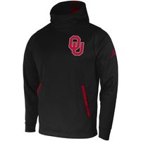 Men's Jordan Brand Black Oklahoma Sooners 2-Hit Performance Pullover Hoodie