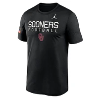 T-shirt de performance Jordan Brand noir pour homme Oklahoma Sooners 2024 Military Appreciation Legend