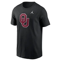 T-shirt Jordan Brand noir avec logo Oklahoma Sooners Primetime Evergreen pour homme