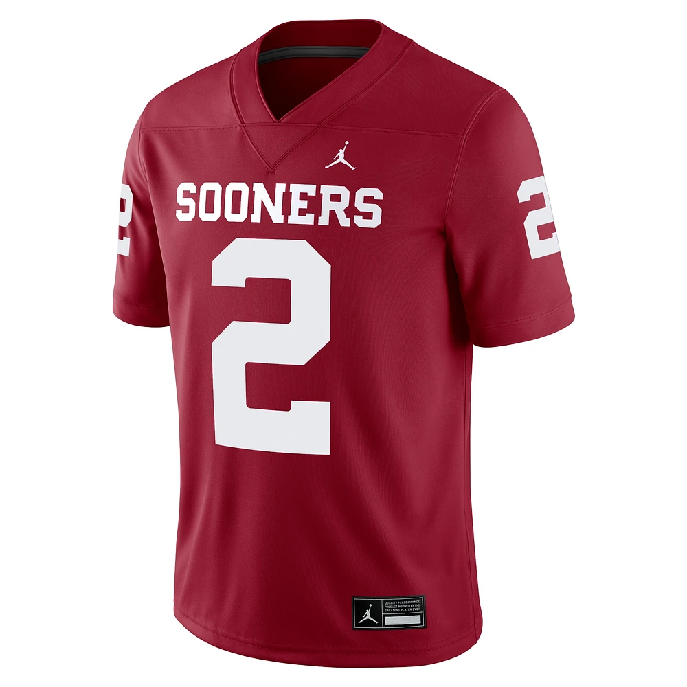 Men's Jordan Brand CeeDee Lamb Crimson Oklahoma Sooners Alumni Player Game Jersey