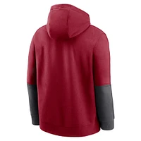 Men's Jordan Brand Crimson/Anthracite Oklahoma Sooners 2024 Sideline Club Pullover Hoodie