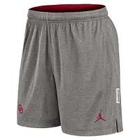 Men's Jordan Brand Crimson/Heather Gray Oklahoma Sooners Player Shorts