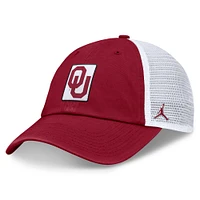 Casquette réglable Jordan Brand pour homme, cramoisi/blanc, Oklahoma Sooners Primetime Club Trucker