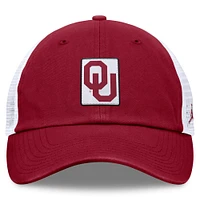 Men's Jordan Brand Crimson/White Oklahoma Sooners Primetime Club Trucker Adjustable Hat