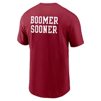 Men's Jordan Brand Crimson Oklahoma Sooners 2-Hit Stacked T-Shirt