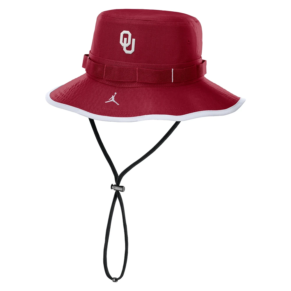 Men's Jordan Brand Crimson Oklahoma Sooners 2024/25 On-Field Apex Performance Boonie Bucket Hat