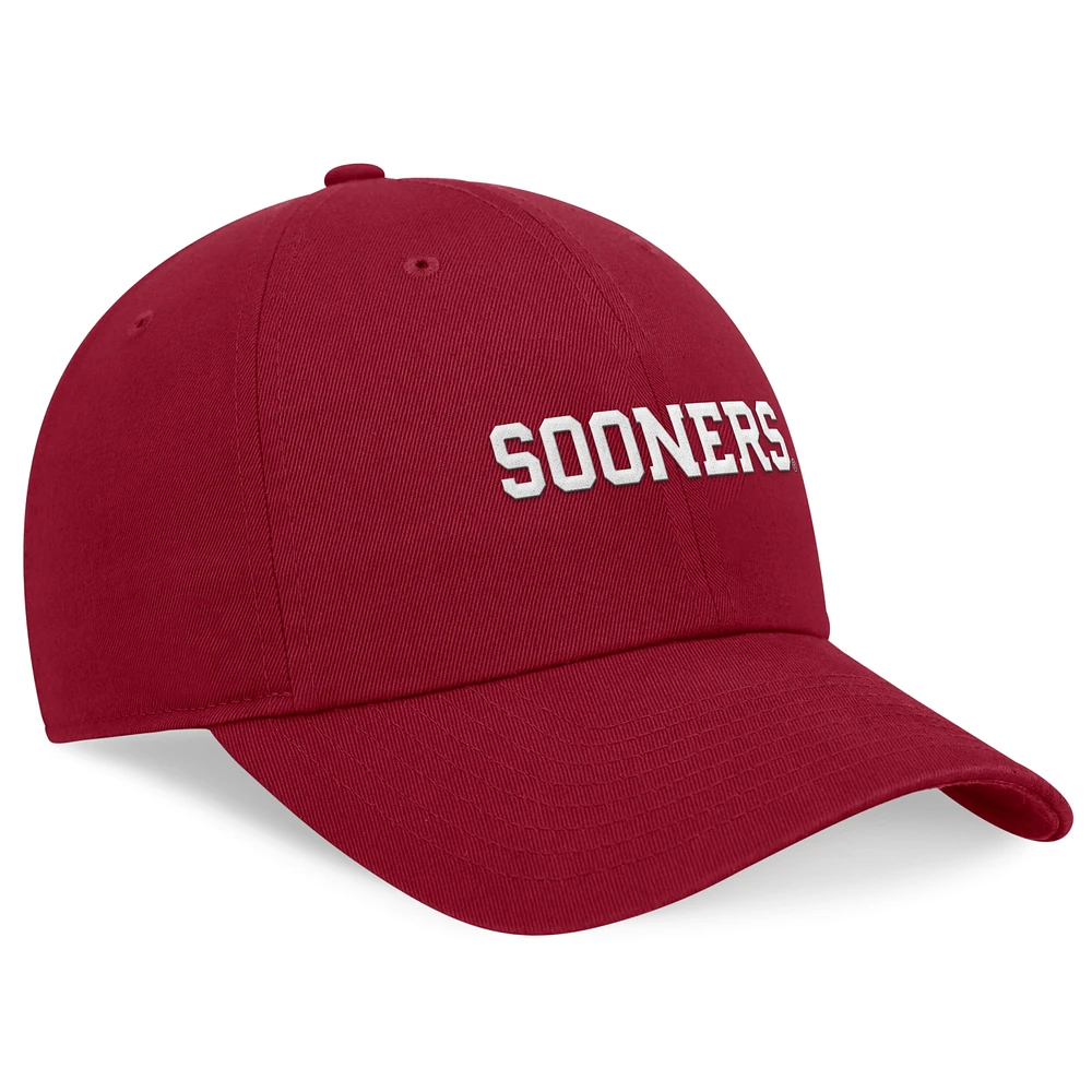 Men's Jordan Brand Crimson Oklahoma Sooners 2024 On-Field Club Adjustable Hat