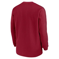 Men's Jordan Brand Crimson Oklahoma Sooners 2024 Sideline Coaches Long Sleeve Top