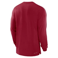 Men's Jordan Brand Crimson Oklahoma Sooners 2024 Sideline Player Tri-Blend Performance Long Sleeve T-Shirt