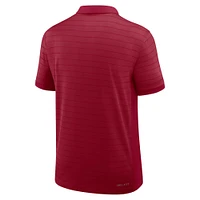 Polo Jordan Brand Crimson pour homme, coupe courte, rayures Victory, équipe des Oklahoma Sooners, début de saison 2025