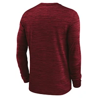 Men's Jordan Brand Crimson Oklahoma Sooners 2025 Sideline Velocity Performance Long Sleeve T-Shirt