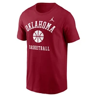 Men's Jordan Brand Crimson Oklahoma Sooners Basketball Icon T-Shirt