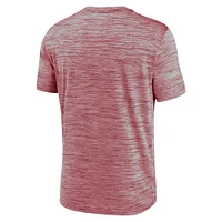 T-shirt Jordan Brand Crimson Oklahoma Sooners Campus Center Block Velocity Performance pour homme