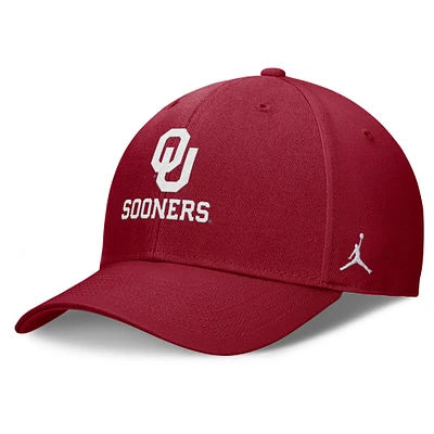 Casquette ajustable Jordan Brand Crimson Oklahoma Sooners Campus Club pour homme