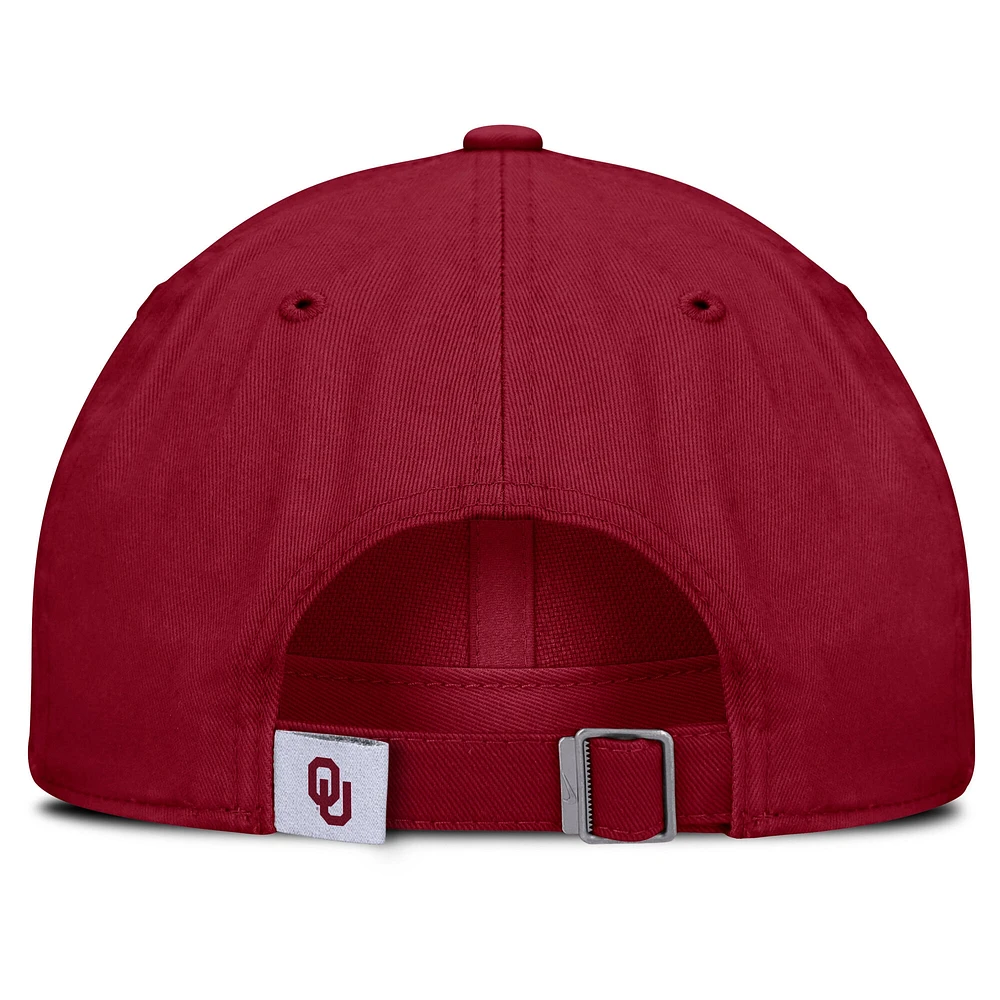 Casquette ajustable Jordan Brand Crimson Oklahoma Sooners Club pour homme