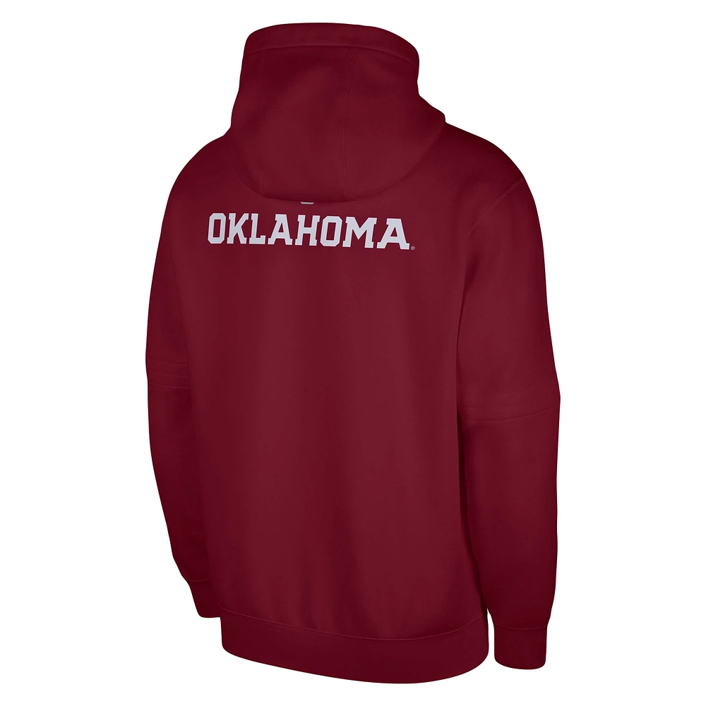 Sweat à capuche Jordan Brand Crimson Oklahoma Sooners Club pour hommes