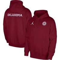 Men's Jordan Brand Crimson Oklahoma Sooners Club Pullover Hoodie