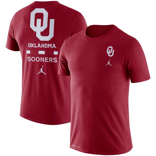 T-shirt Jordan Marques Crimson Oklahoma Sooners DNA Performance pour homme