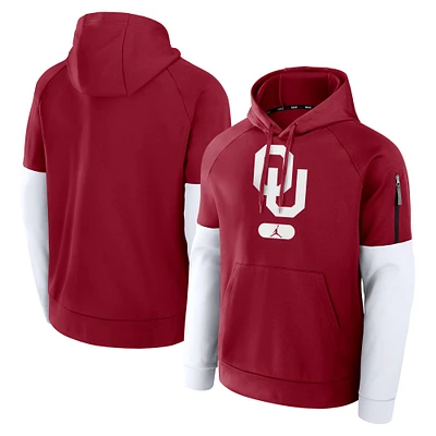 Sweat à capuche Jordan Brand Crimson Oklahoma Sooners Fitness Performance pour homme