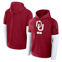 Men's Jordan Brand Crimson Oklahoma Sooners Fitness Performance Pullover Hoodie