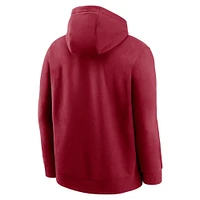 Men's Jordan Brand Crimson Oklahoma Sooners Football Stack Club Fleece Pullover Hoodie