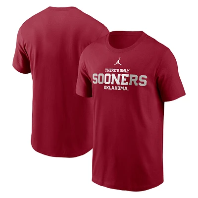 T-shirt Jordan Brand Crimson Oklahoma Sooners Local Campus pour hommes