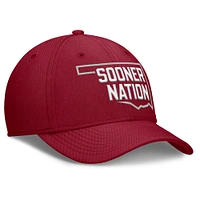 Men's Jordan Brand Crimson Oklahoma Sooners Local Swoosh Flex Hat