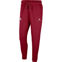 Men's Jordan Brand Crimson Oklahoma Sooners Logo Travel Fleece Pants