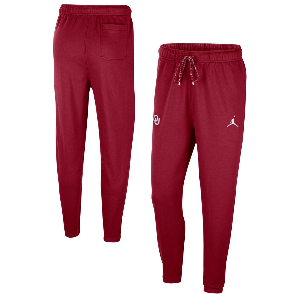 Men's Jordan Brand Crimson Oklahoma Sooners Logo Travel Fleece Pants