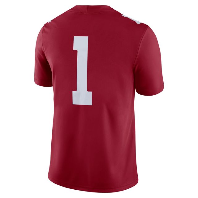 Maillot de match à domicile #1 Jordan Brand Crimson Oklahoma Sooners pour hommes