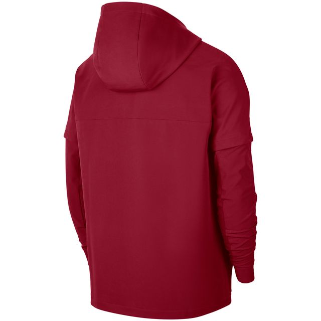 Sweat à capuche demi-zip Jordan Brand Crimson Oklahoma Sooners Pregame pour hommes