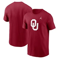 Men's Jordan Brand Crimson Oklahoma Sooners Primetime Evergreen Logo T-Shirt