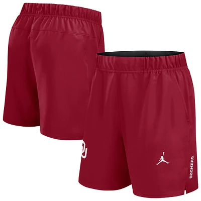 Short tissé Jordan Brand Crimson Oklahoma Sooners Primetime Victory Performance pour homme