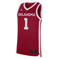 Maillot Jordan Brand pour homme, réplique des Oklahoma Sooners, cramoisi