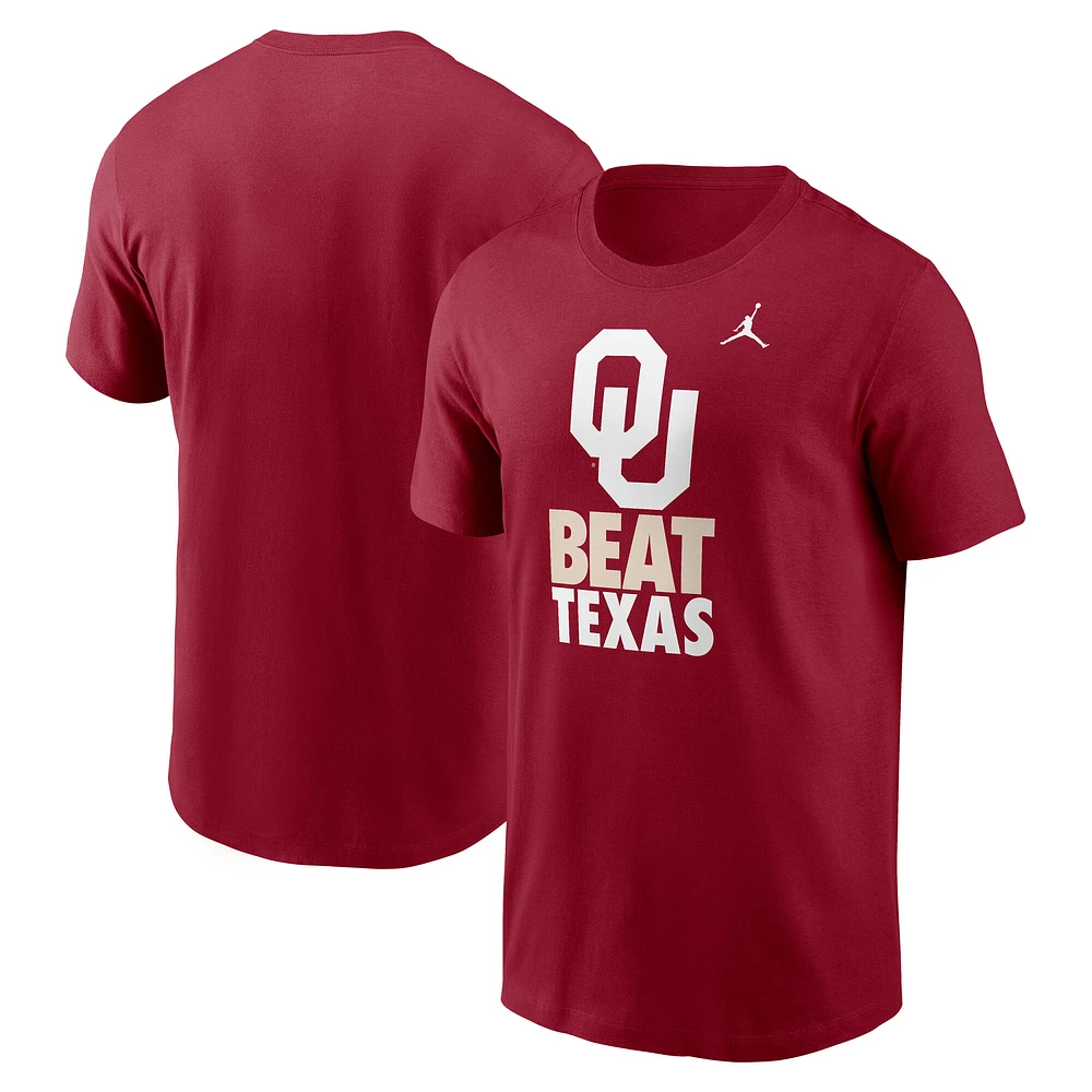 Men's Jordan Brand Crimson Oklahoma Sooners Rivalry T-Shirt