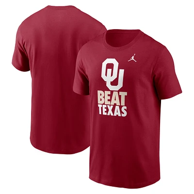 Men's Jordan Brand Crimson Oklahoma Sooners Rivalry T-Shirt