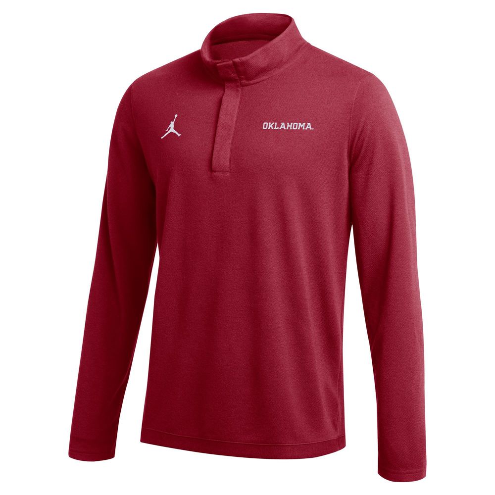 Men's Jordan Brand Crimson Oklahoma Sooners Team Half-Zip Top