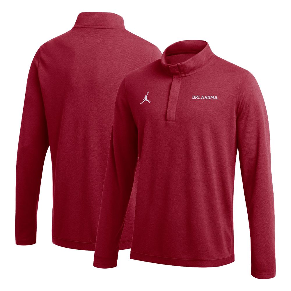 Men's Jordan Brand Crimson Oklahoma Sooners Team Half-Zip Top