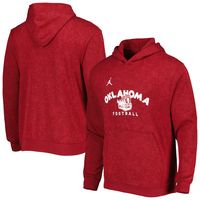 Men's Jordan Brand Crimson Oklahoma Sooners Team Logo Travel Pullover Hoodie