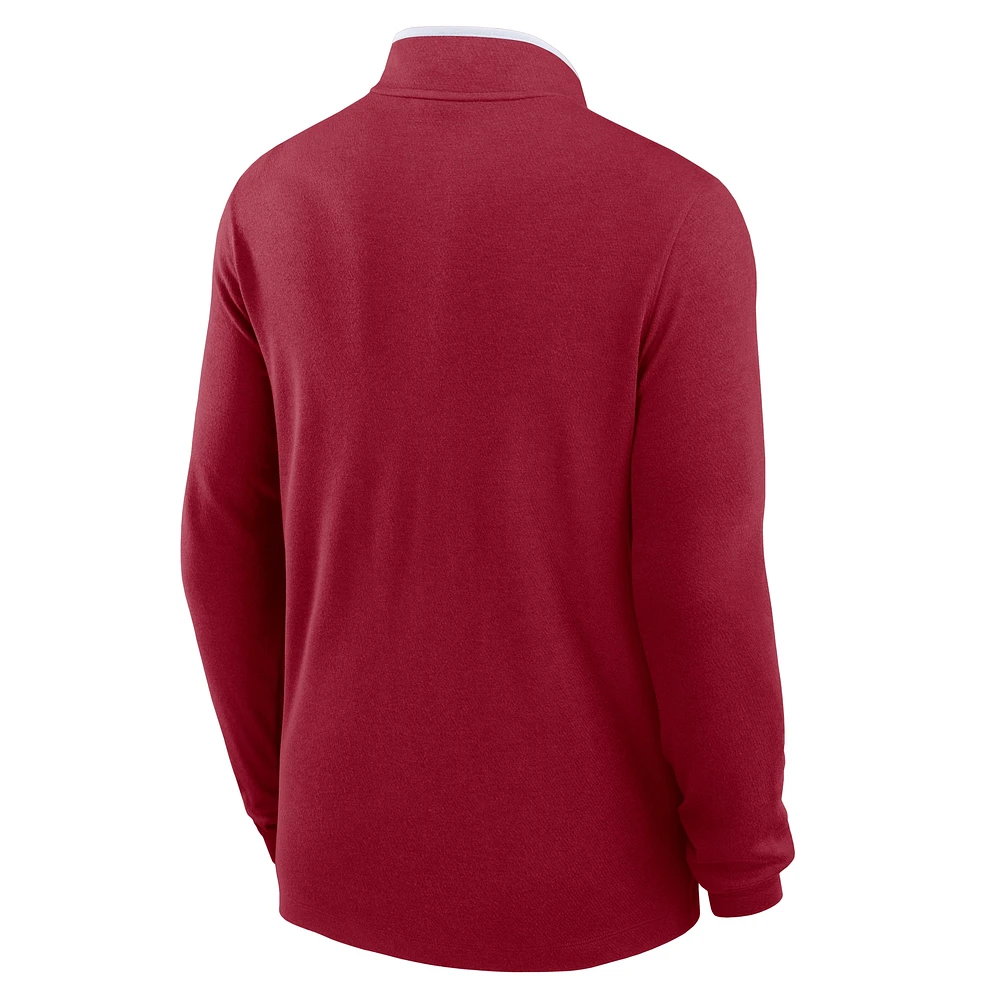 Men's Jordan Brand Crimson Oklahoma Sooners Victory Half-Zip Sweatshirt