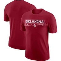 T-shirt Jordan Brand Crimson Oklahoma Sooners pour homme avec logo Stadium