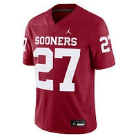 Men's Jordan Brand Gavin Sawchuk Crimson Oklahoma Sooners NIL Football Game Jersey