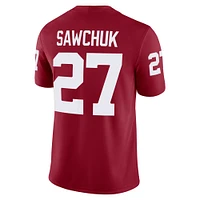 Men's Jordan Brand Gavin Sawchuk Crimson Oklahoma Sooners NIL Football Game Jersey