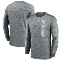 Men's Jordan Brand Oklahoma Sooners Sideline Velocity Performance Long Sleeve T-Shirt